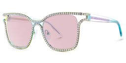 Shine Iridescent Square Sunglasses2