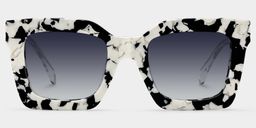Megan Cow print Square Sunglasses0