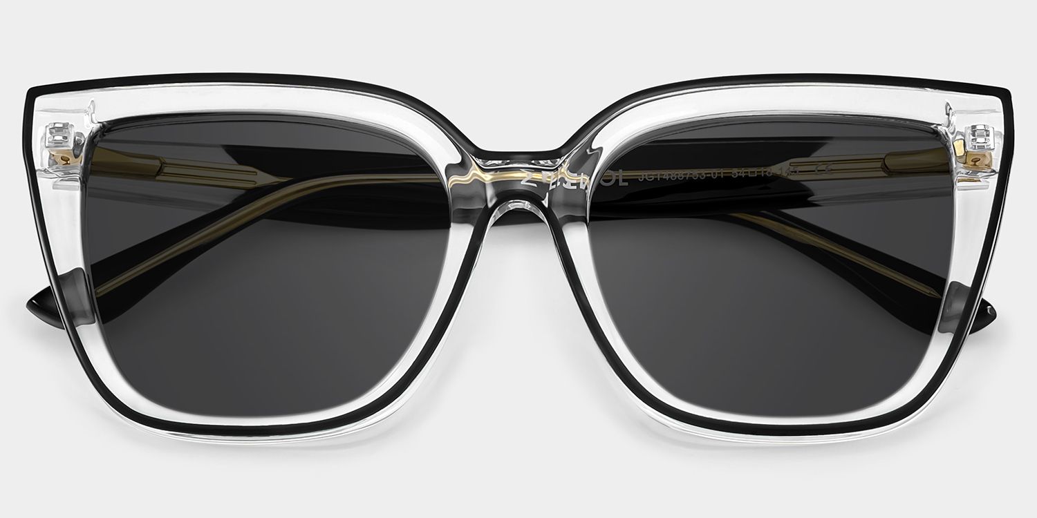 Mirta Tr90 Black-Clear Frame Sunglasses | ZEELOOL1