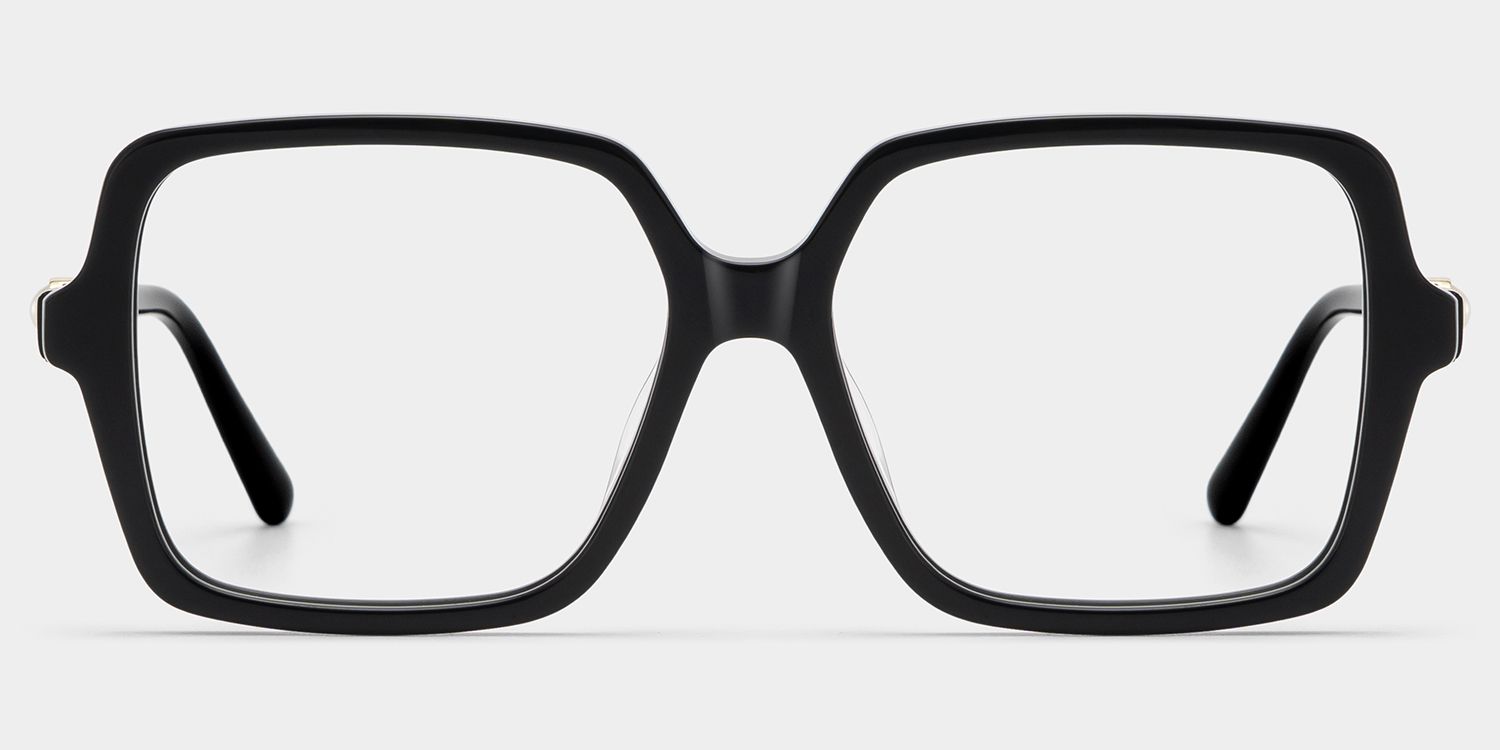 Order Elena Black Square Frame Glasses Online | ZEELOOL1