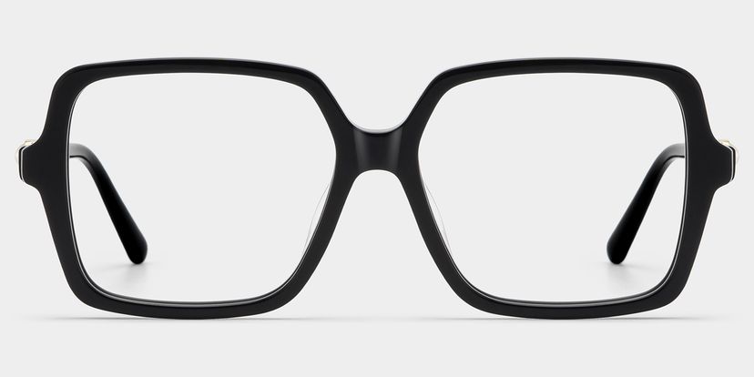 Elena Black Square Glasses