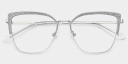 Javier Silver Rectangle Glasses1