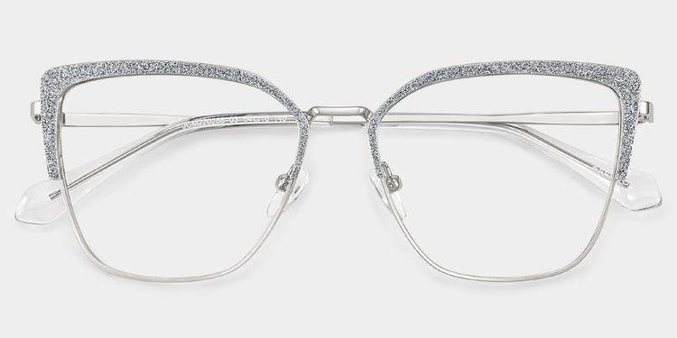 Javier Silver Rectangle Glasses