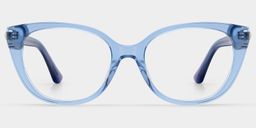 Charlotte Blue Cat eye Glasses1