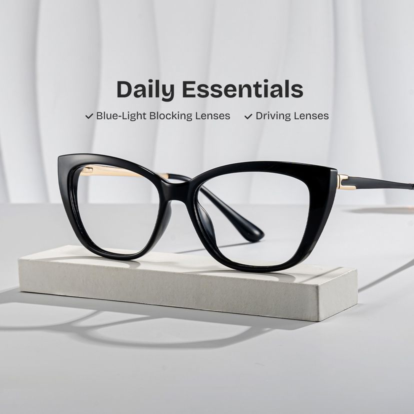 Harlow Black Butterfly Glasses