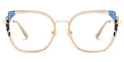 Murcia Beige Square Glasses1