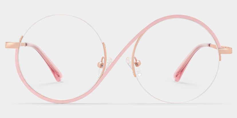 Flozif Pink Round Glasses