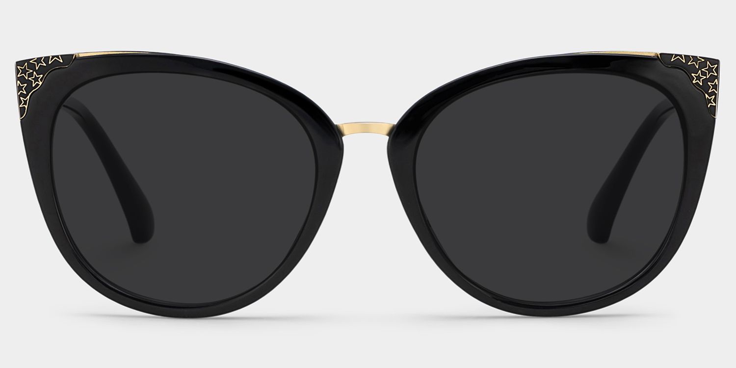 Dalton Cat Eye Black Prescription Sunglasses | ZEELOOL0