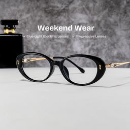 Blaire Black Oval Glasses2