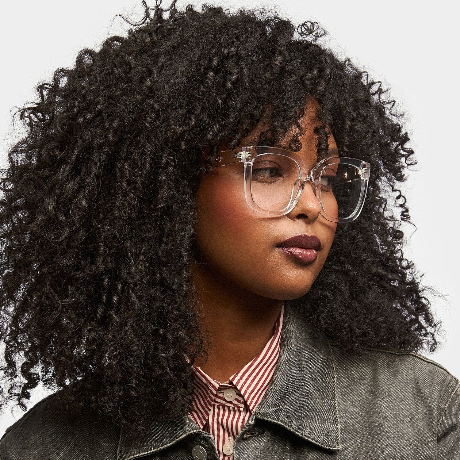 Ebony Square Clear Frame Glasses for Women | ZEELOOL1