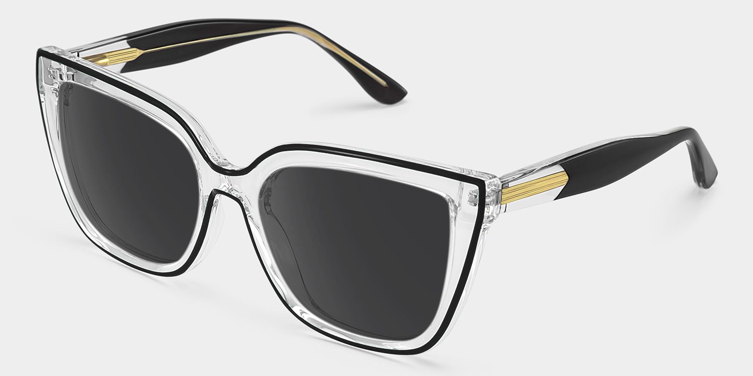 Mirta Tr90 Black-Clear Frame Sunglasses | ZEELOOL2
