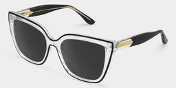 Mirta Black-Clear Square Sunglasses2