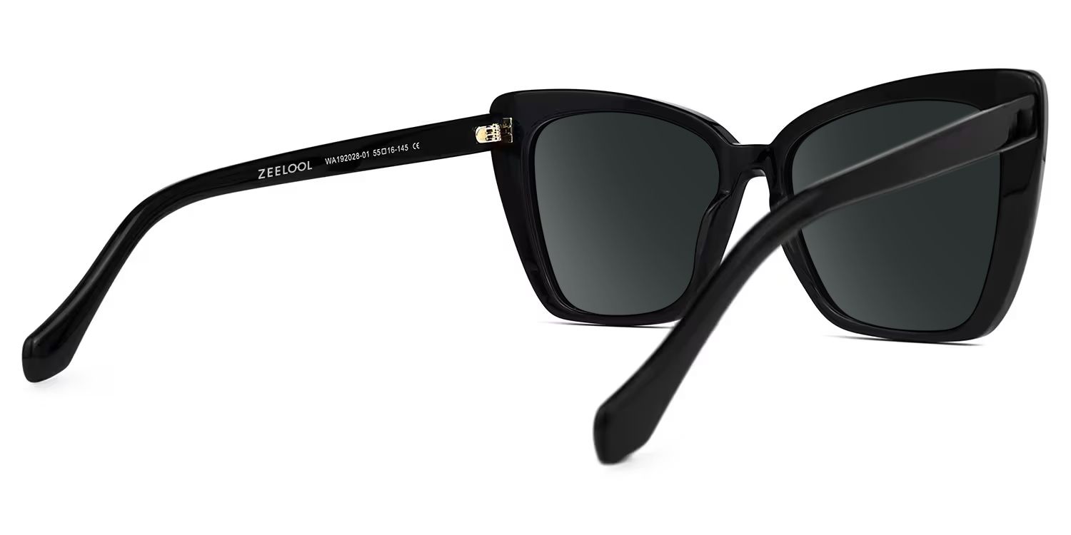 Shanell Acetate Black Butterfly Frame Sunglasses | ZEELOOL3