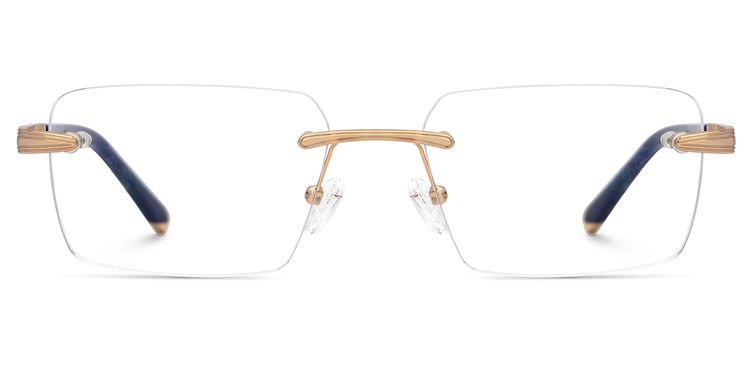 Savitrie Blue Rectangle Glasses