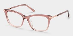 Eliot Clear Pink Rectangle Glasses3