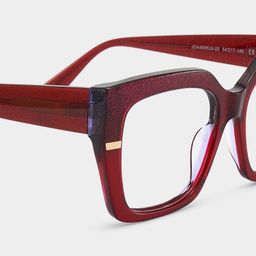 Mavis Red Square Glasses5