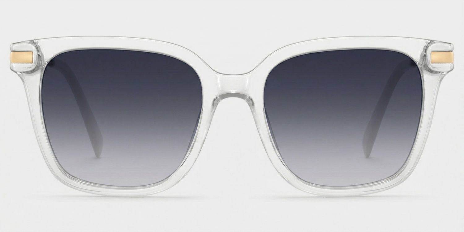 Jacqui Clear Rectangle Polarized Sunglasses for Driving | ZEELOOL0