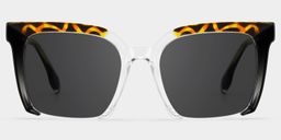 Misty Black Square Sunglasses0