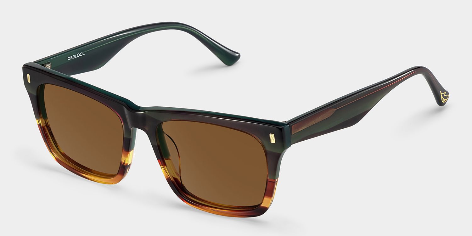 Brookins Rectangle Style Multicolor Frame Sunglasses | ZEELOOL2