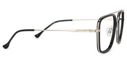 Nayeli Black-Silver Aviator Glasses3