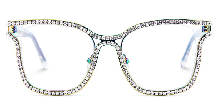 Shine Iridescent Square Glasses