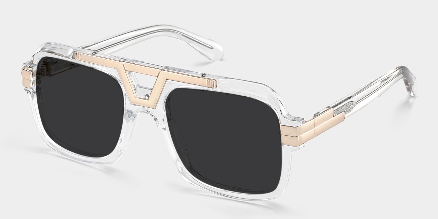 Croswell Mixed Clear Aviator Frame Sunglasses | ZEELOOL2