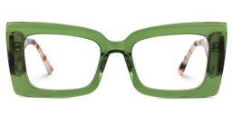 Mitia Green Rectangle Glasses0
