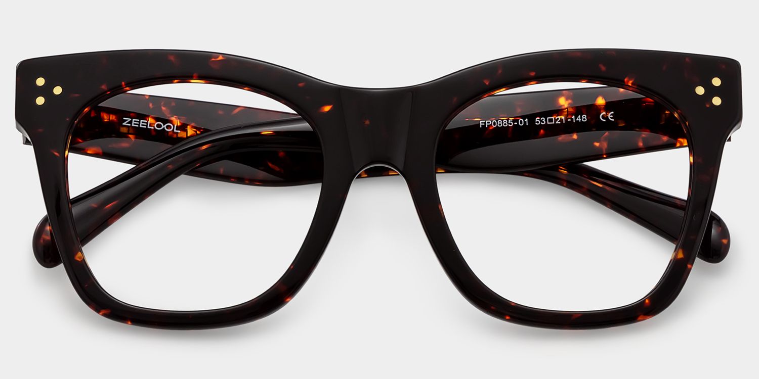 Gordon Rectangle Tortoise Frame Glasses | Zeelool1