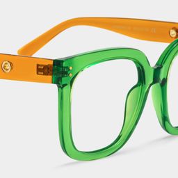 Ebony Green Square Glasses4