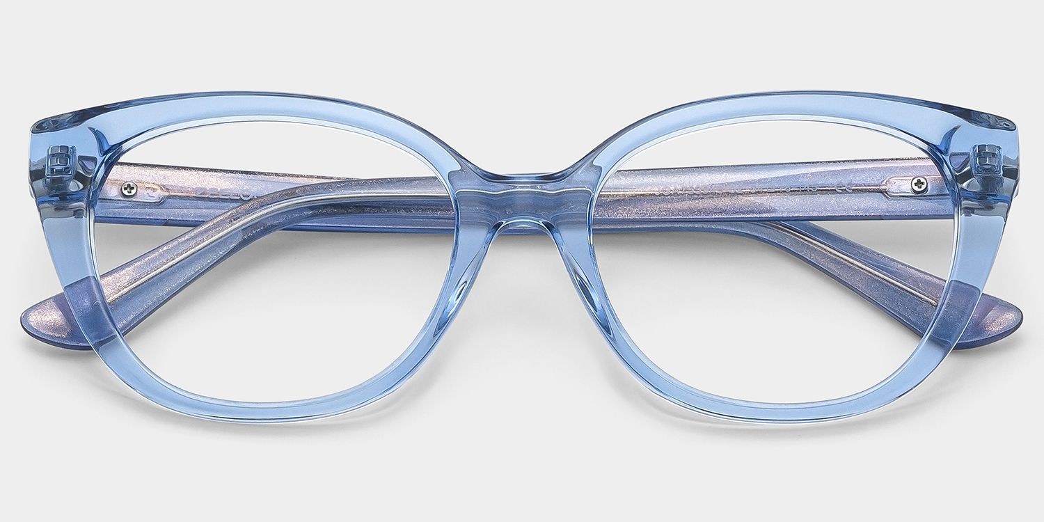 Affordable Charlotte Blue Cat Eye Frames | ZEELOOL2