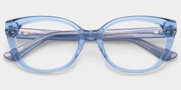 Charlotte Blue Cat eye Glasses2