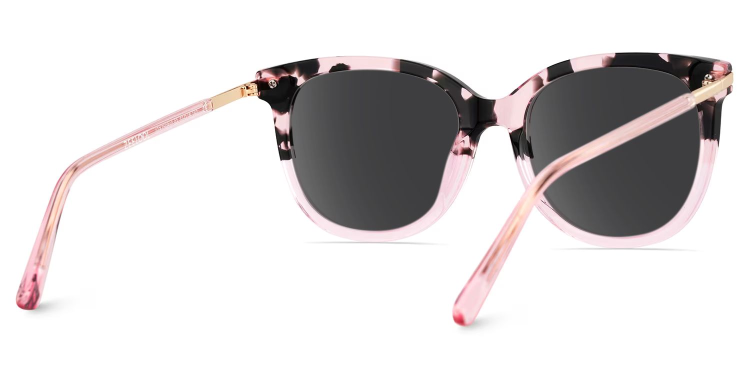 Mailyn Pink Tortoise Round Polarized Sunglasses for Driving | ZEELOOL4