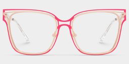 Dacarine Pink Gold Square Glasses1