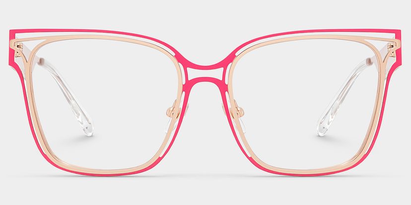 Dacarine Pink Gold Square Glasses