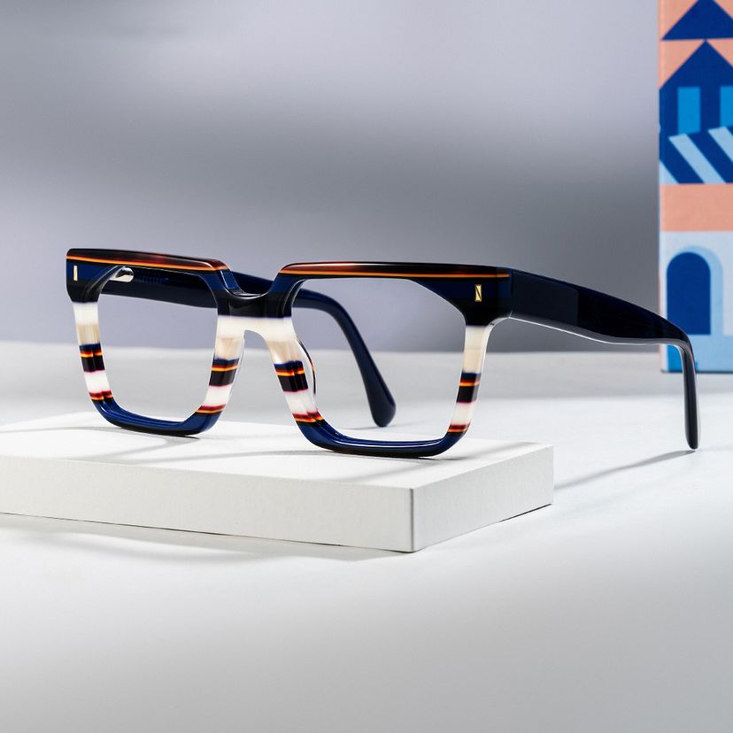 Laguer Blue Rectangle Glasses