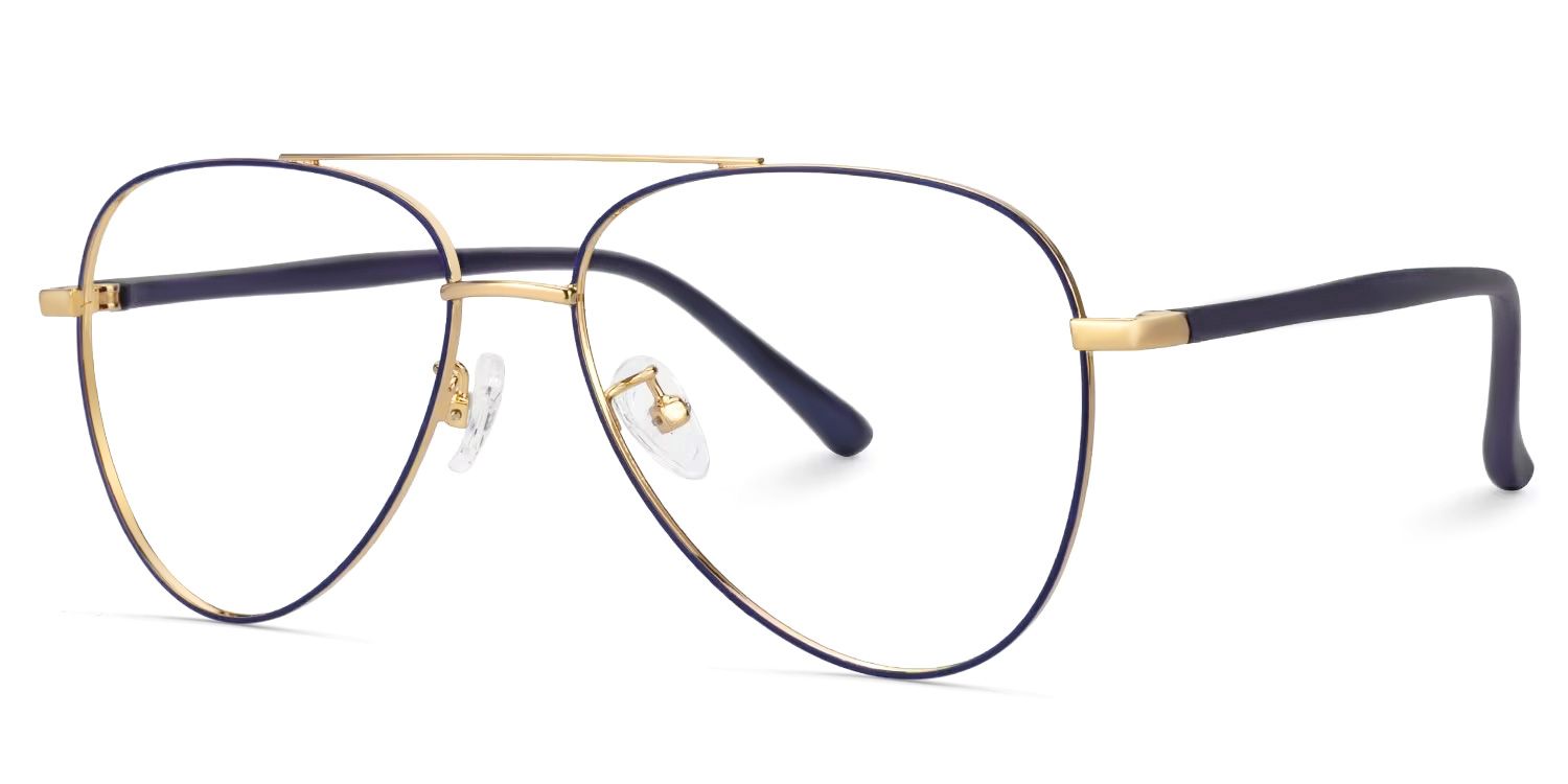 Paige Aviator Black-Gold Glasses | Zeelool Glasses4