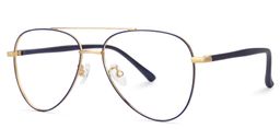 Paige Blue-Gold Aviator Glasses4