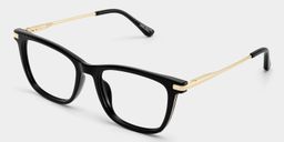 Selena Black Rectangle Glasses3