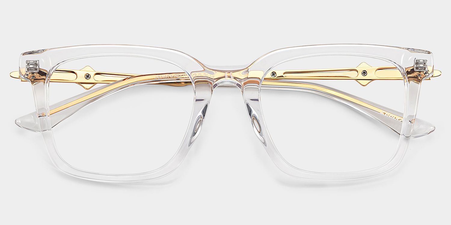 Reese clear glasses with gold rims Online | ZEELOOL1