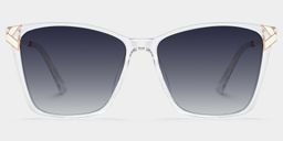 Tricee Clear Square Sunglasses0