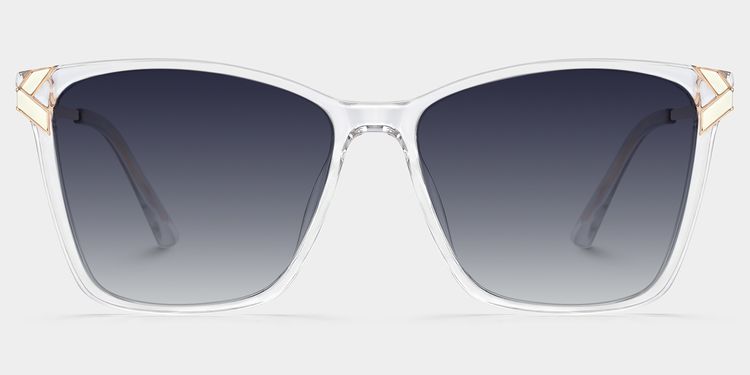 Tricee Clear Square Sunglasses