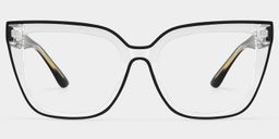 Mirta Black-Clear Square Glasses0