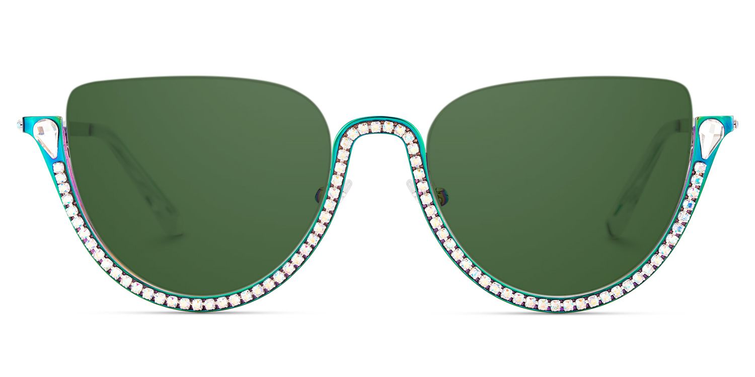 Sparkle Iridescent Cat Eye Sunglasses to Frame Your Face | ZEELOOL0