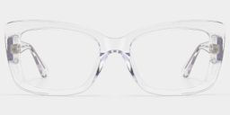 Leona Clear Rectangle Glasses1