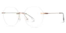 Osorio Rose Gold Geometric Glasses2