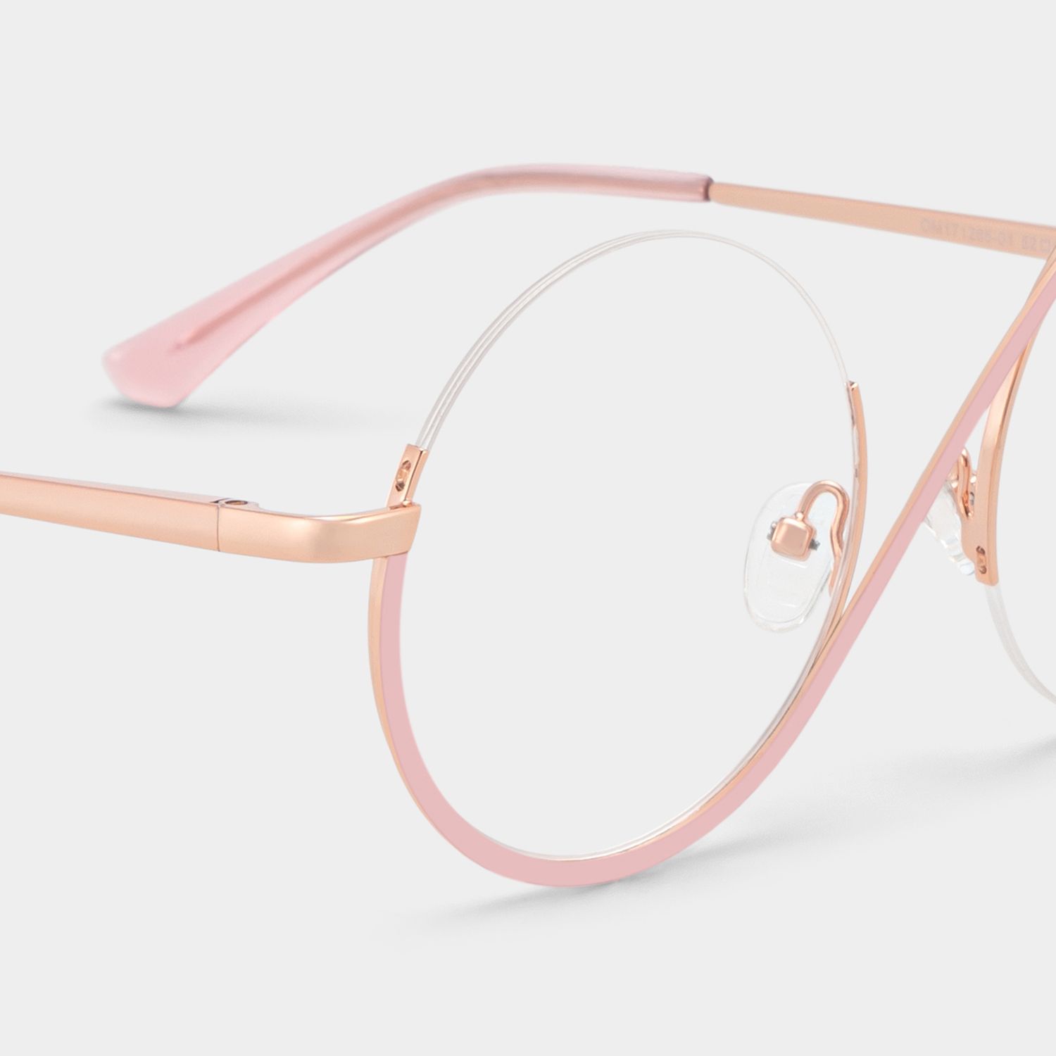 Flozif Round Pink Frame Glasses for Women | ZEELOOL4