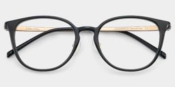 Amanda Black Round Glasses3