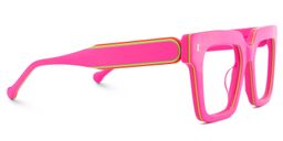 Gilberto Bright Pink Square Glasses4