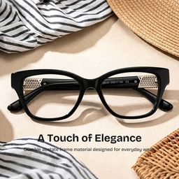 Miranda Black Cat eye Glasses0