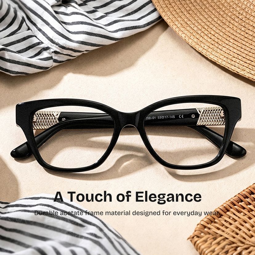 Miranda Black Cat eye Glasses